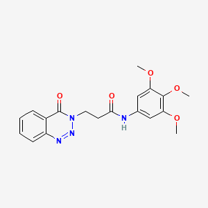 3-(4-oxo-1,2,3-benzotriazin-3(4H)-yl)-N-(3,4,5-trimethoxyphenyl)propanamide