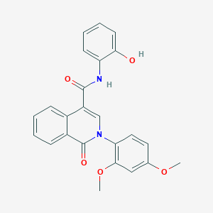 molecular formula C24H20N2O5 B11007347 2-(2,4-dimethoxyphenyl)-N-(2-hydroxyphenyl)-1-oxo-1,2-dihydroisoquinoline-4-carboxamide 