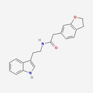 molecular formula C20H20N2O2 B11007354 2-(2,3-dihydro-1-benzofuran-6-yl)-N-[2-(1H-indol-3-yl)ethyl]acetamide 