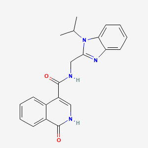 1-hydroxy-N-{[1-(propan-2-yl)-1H-benzimidazol-2-yl]methyl}isoquinoline-4-carboxamide