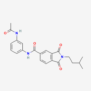 N-[3-(acetylamino)phenyl]-2-(3-methylbutyl)-1,3-dioxo-2,3-dihydro-1H-isoindole-5-carboxamide