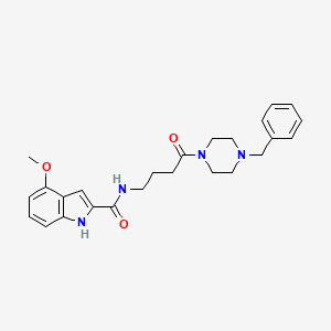 N-[4-(4-benzylpiperazin-1-yl)-4-oxobutyl]-4-methoxy-1H-indole-2-carboxamide