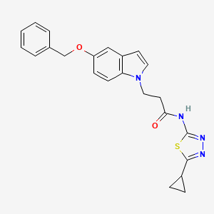 3-(5-(benzyloxy)-1H-indol-1-yl)-N-(5-cyclopropyl-1,3,4-thiadiazol-2-yl)propanamide