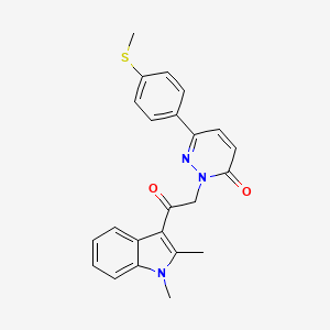 2-[2-(1,2-dimethyl-1H-indol-3-yl)-2-oxoethyl]-6-[4-(methylsulfanyl)phenyl]pyridazin-3(2H)-one