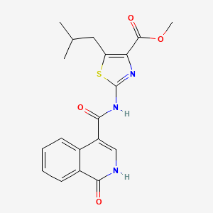 Methyl 2-{[(1-hydroxyisoquinolin-4-yl)carbonyl]amino}-5-(2-methylpropyl)-1,3-thiazole-4-carboxylate