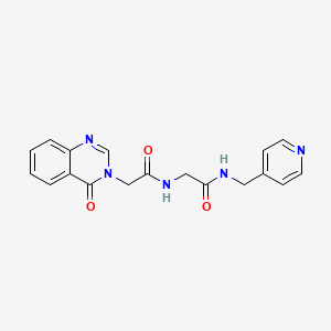 N~2~-[(4-oxoquinazolin-3(4H)-yl)acetyl]-N-(pyridin-4-ylmethyl)glycinamide