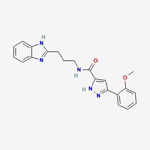 N-[3-(1H-benzimidazol-2-yl)propyl]-5-(2-methoxyphenyl)-1H-pyrazole-3-carboxamide