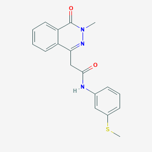 2-(3-methyl-4-oxo-3,4-dihydrophthalazin-1-yl)-N-[3-(methylsulfanyl)phenyl]acetamide