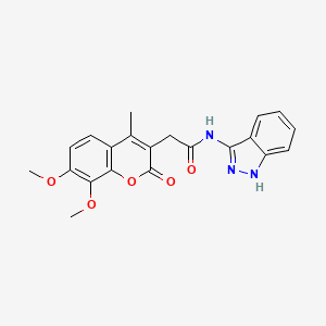 2-(7,8-dimethoxy-4-methyl-2-oxo-2H-chromen-3-yl)-N-(1H-indazol-3-yl)acetamide