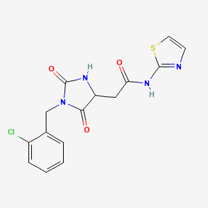 2-[1-(2-chlorobenzyl)-2,5-dioxoimidazolidin-4-yl]-N-(1,3-thiazol-2-yl)acetamide