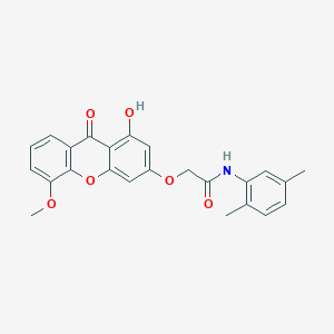 N-(2,5-dimethylphenyl)-2-[(1-hydroxy-5-methoxy-9-oxo-9H-xanthen-3-yl)oxy]acetamide