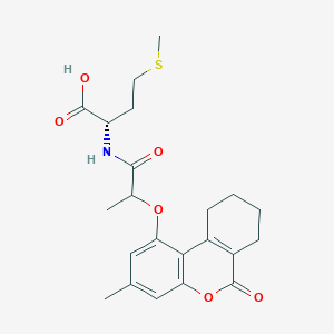 N-{2-[(3-methyl-6-oxo-7,8,9,10-tetrahydro-6H-benzo[c]chromen-1-yl)oxy]propanoyl}-L-methionine