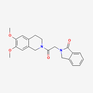 molecular formula C21H22N2O4 B11007570 2-[2-(6,7-dimethoxy-3,4-dihydroisoquinolin-2(1H)-yl)-2-oxoethyl]-2,3-dihydro-1H-isoindol-1-one 