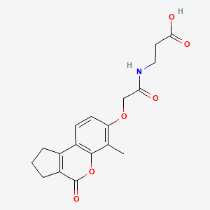 N-{[(6-methyl-4-oxo-1,2,3,4-tetrahydrocyclopenta[c]chromen-7-yl)oxy]acetyl}-beta-alanine