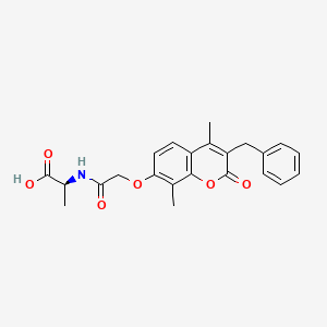 N-{[(3-benzyl-4,8-dimethyl-2-oxo-2H-chromen-7-yl)oxy]acetyl}-L-alanine