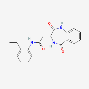 2-(2,5-dioxo-2,3,4,5-tetrahydro-1H-1,4-benzodiazepin-3-yl)-N-(2-ethylphenyl)acetamide