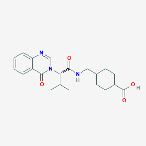 trans-4-({[(2S)-3-methyl-2-(4-oxoquinazolin-3(4H)-yl)butanoyl]amino}methyl)cyclohexanecarboxylic acid