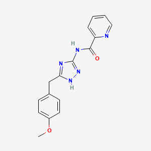 N-[3-(4-methoxybenzyl)-1H-1,2,4-triazol-5-yl]pyridine-2-carboxamide