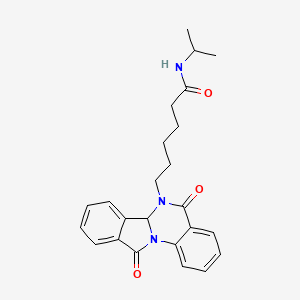 6-(5,11-dioxo-6a,11-dihydroisoindolo[2,1-a]quinazolin-6(5H)-yl)-N-(propan-2-yl)hexanamide