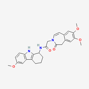 2-(7,8-dimethoxy-2-oxo-1,2-dihydro-3H-3-benzazepin-3-yl)-N-(6-methoxy-2,3,4,9-tetrahydro-1H-carbazol-1-yl)acetamide