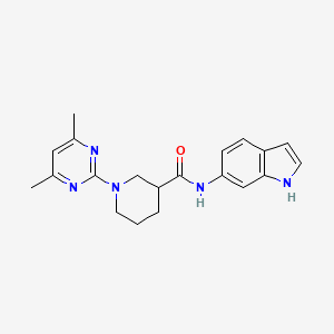 molecular formula C20H23N5O B11007726 1-(4,6-dimethylpyrimidin-2-yl)-N-(1H-indol-6-yl)piperidine-3-carboxamide 