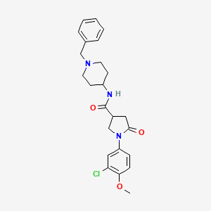 N-(1-benzylpiperidin-4-yl)-1-(3-chloro-4-methoxyphenyl)-5-oxopyrrolidine-3-carboxamide