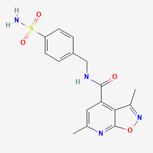 molecular formula C16H16N4O4S B11007728 3,6-dimethyl-N-(4-sulfamoylbenzyl)[1,2]oxazolo[5,4-b]pyridine-4-carboxamide 