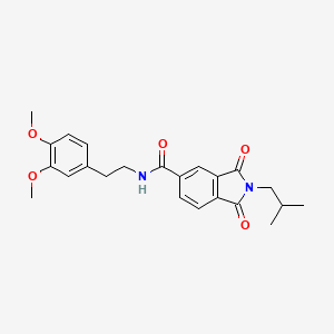 molecular formula C23H26N2O5 B11007739 N-[2-(3,4-dimethoxyphenyl)ethyl]-2-(2-methylpropyl)-1,3-dioxo-2,3-dihydro-1H-isoindole-5-carboxamide 