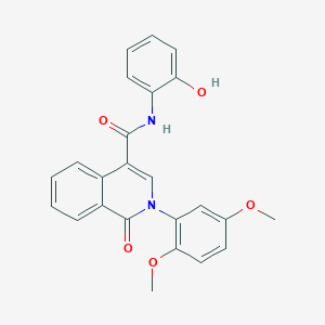 molecular formula C24H20N2O5 B11007742 2-(2,5-dimethoxyphenyl)-N-(2-hydroxyphenyl)-1-oxo-1,2-dihydroisoquinoline-4-carboxamide 