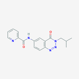 N-[3-(2-methylpropyl)-4-oxo-3,4-dihydro-1,2,3-benzotriazin-6-yl]pyridine-2-carboxamide