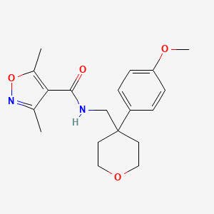 molecular formula C19H24N2O4 B11007755 N-{[4-(4-methoxyphenyl)tetrahydro-2H-pyran-4-yl]methyl}-3,5-dimethyl-1,2-oxazole-4-carboxamide 