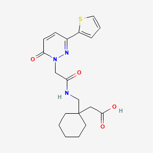 {1-[({[6-oxo-3-(thiophen-2-yl)pyridazin-1(6H)-yl]acetyl}amino)methyl]cyclohexyl}acetic acid