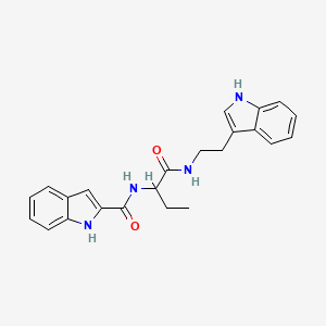 molecular formula C23H24N4O2 B11007788 N-(1-{[2-(1H-indol-3-yl)ethyl]amino}-1-oxobutan-2-yl)-1H-indole-2-carboxamide 