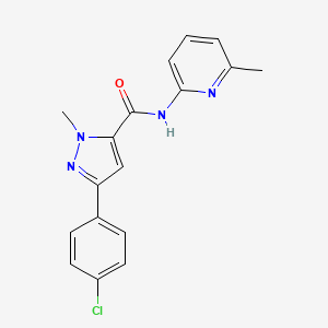 3-(4-chlorophenyl)-1-methyl-N-(6-methylpyridin-2-yl)-1H-pyrazole-5-carboxamide