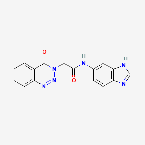 N-(1H-benzimidazol-6-yl)-2-(4-oxo-1,2,3-benzotriazin-3(4H)-yl)acetamide