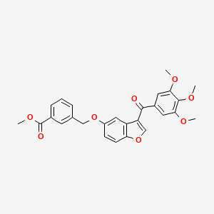 Methyl 3-[({3-[(3,4,5-trimethoxyphenyl)carbonyl]-1-benzofuran-5-yl}oxy)methyl]benzoate