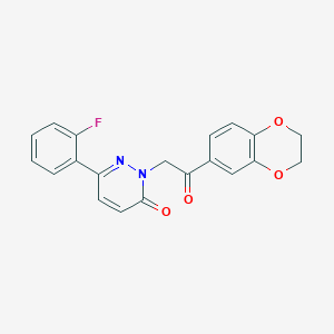 molecular formula C20H15FN2O4 B11007829 2-[2-(2,3-dihydro-1,4-benzodioxin-6-yl)-2-oxoethyl]-6-(2-fluorophenyl)pyridazin-3(2H)-one 