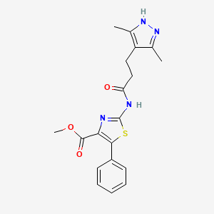 methyl 2-{[3-(3,5-dimethyl-1H-pyrazol-4-yl)propanoyl]amino}-5-phenyl-1,3-thiazole-4-carboxylate