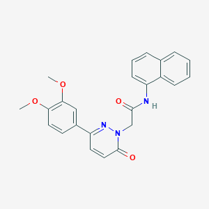 molecular formula C24H21N3O4 B11007850 2-(3-(3,4-dimethoxyphenyl)-6-oxopyridazin-1(6H)-yl)-N-(naphthalen-1-yl)acetamide 