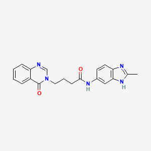 N-(2-methyl-1H-benzimidazol-6-yl)-4-(4-oxoquinazolin-3(4H)-yl)butanamide