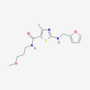 2-[(furan-2-ylmethyl)amino]-N-(3-methoxypropyl)-4-methyl-1,3-thiazole-5-carboxamide