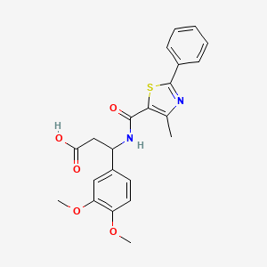 3-(3,4-Dimethoxyphenyl)-3-{[(4-methyl-2-phenyl-1,3-thiazol-5-yl)carbonyl]amino}propanoic acid