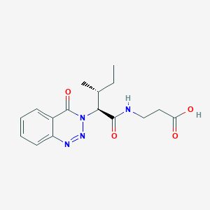 molecular formula C16H20N4O4 B11007895 3-[3-Methyl-2-(4-oxo-3,4-dihydro-1,2,3-benzotriazin-3-YL)pentanamido]propanoic acid 