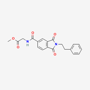 methyl N-{[1,3-dioxo-2-(2-phenylethyl)-2,3-dihydro-1H-isoindol-5-yl]carbonyl}glycinate