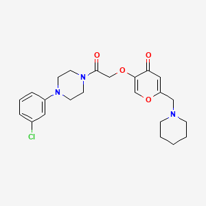 5-{2-[4-(3-chlorophenyl)piperazin-1-yl]-2-oxoethoxy}-2-(piperidin-1-ylmethyl)-4H-pyran-4-one