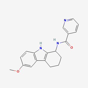 molecular formula C19H19N3O2 B11007941 N-(6-methoxy-2,3,4,9-tetrahydro-1H-carbazol-1-yl)pyridine-3-carboxamide 