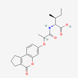 3-Methyl-2-[2-({4-oxo-1H,2H,3H,4H-cyclopenta[C]chromen-7-YL}oxy)propanamido]pentanoic acid