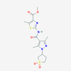 methyl 2-({[1-(1,1-dioxidotetrahydrothiophen-3-yl)-3,5-dimethyl-1H-pyrazol-4-yl]carbonyl}amino)-5-methyl-1,3-thiazole-4-carboxylate