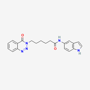 N-(1H-indol-5-yl)-6-(4-oxo-1,2,3-benzotriazin-3(4H)-yl)hexanamide