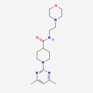 1-(4,6-dimethylpyrimidin-2-yl)-N-[2-(morpholin-4-yl)ethyl]piperidine-4-carboxamide